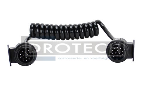 Menbers Spiraalkabel 7-polig 12V Aluminium Stekkers